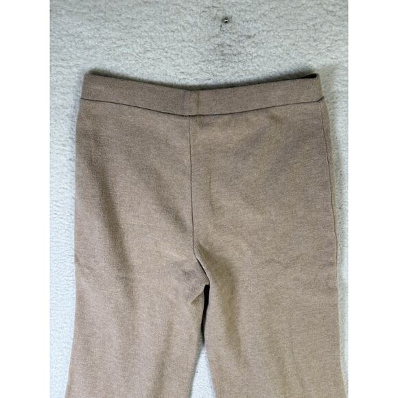 Zara Pants Womens Large Brown Tan Baggy Wide Leg Pull On Soft Knit Y2K Boho - Picture 14 of 16